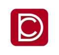 DataComics Logo – Bold cherry red icon with D and C monogram