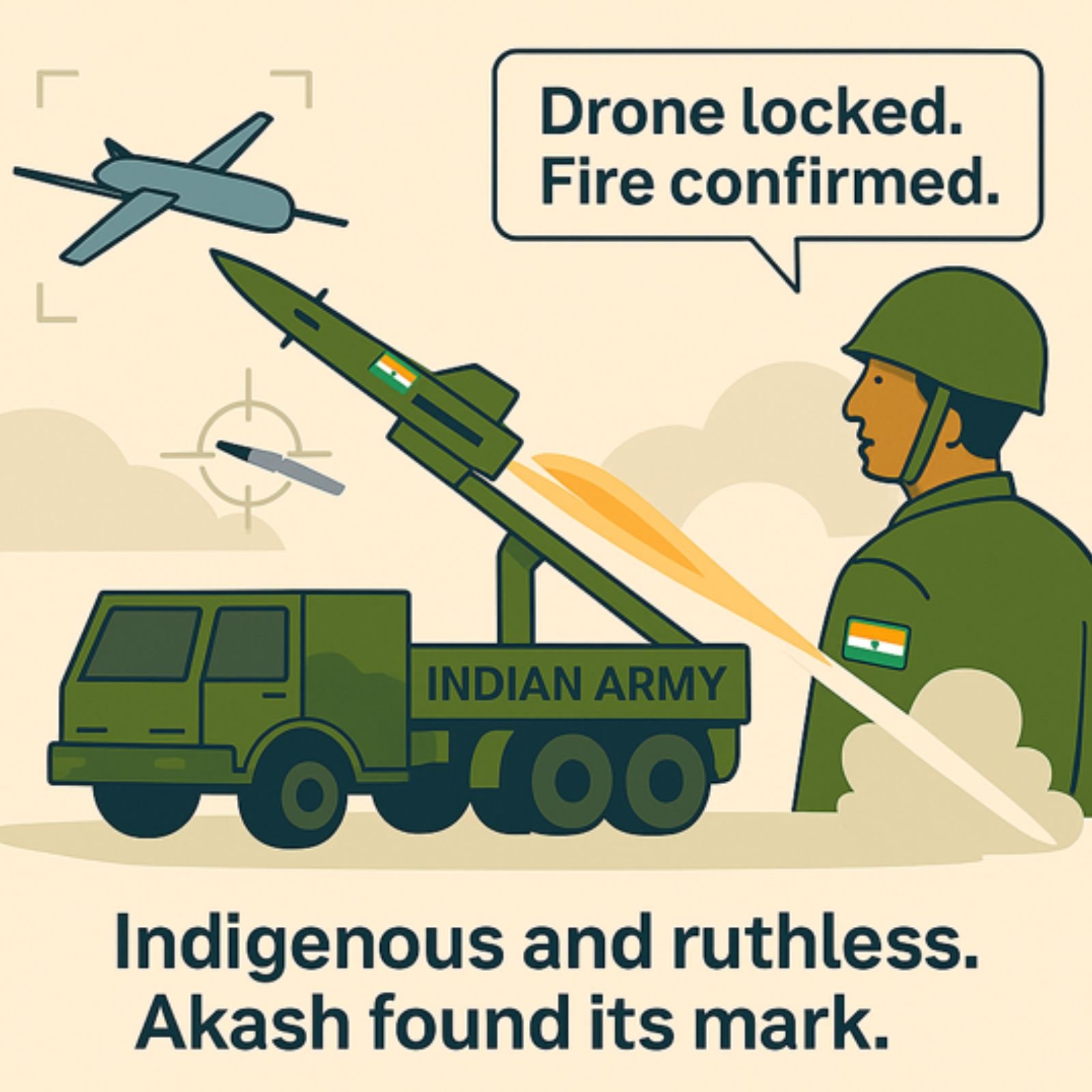 Akash missile launch against drone