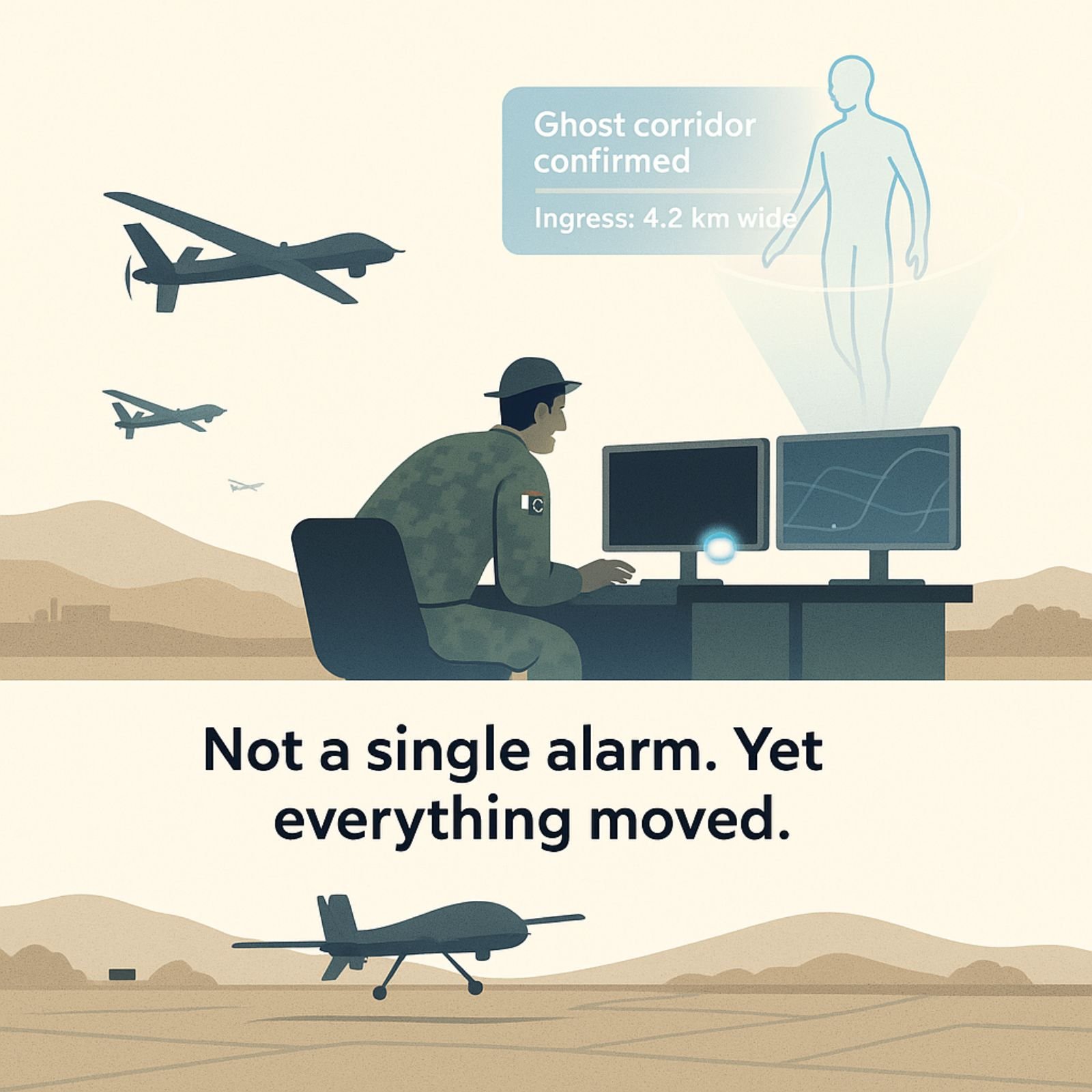 Indian drones cross through radar blind spot
