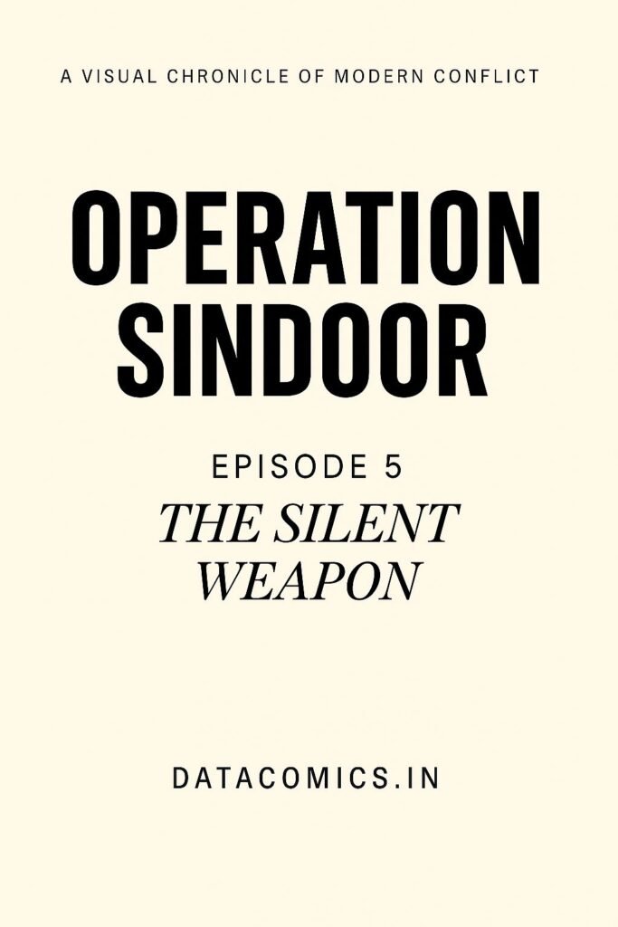 Minimalist cover for Operation Sindoor Episode 5 with centered title “The Silent Weapon” on an off-white background
