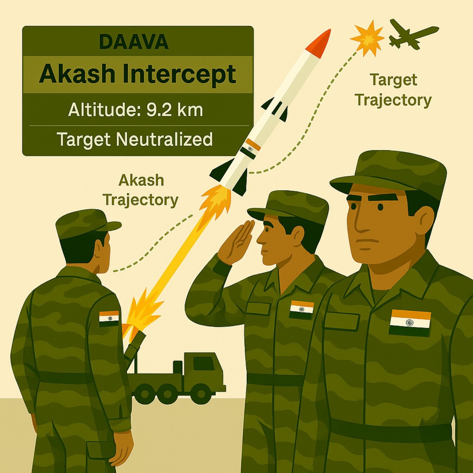 Akash missile intercepts drone mid-air