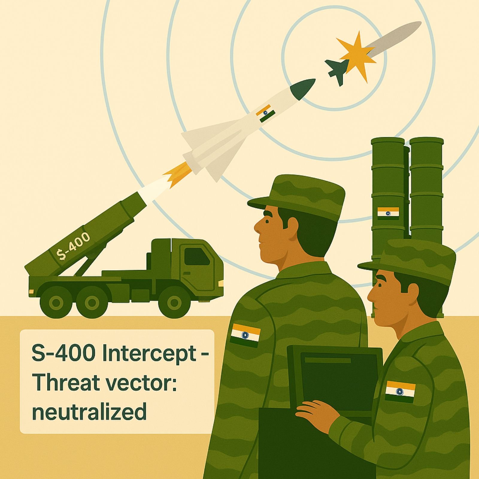 S-400 system launches missile to intercept incoming threat