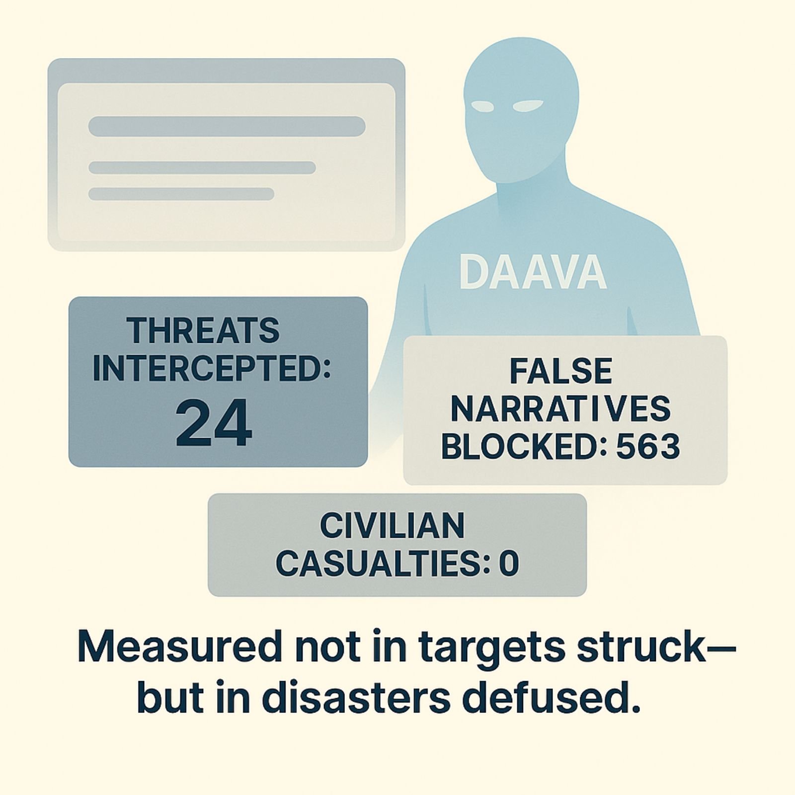 DAAVA dashboard displays final conflict metrics