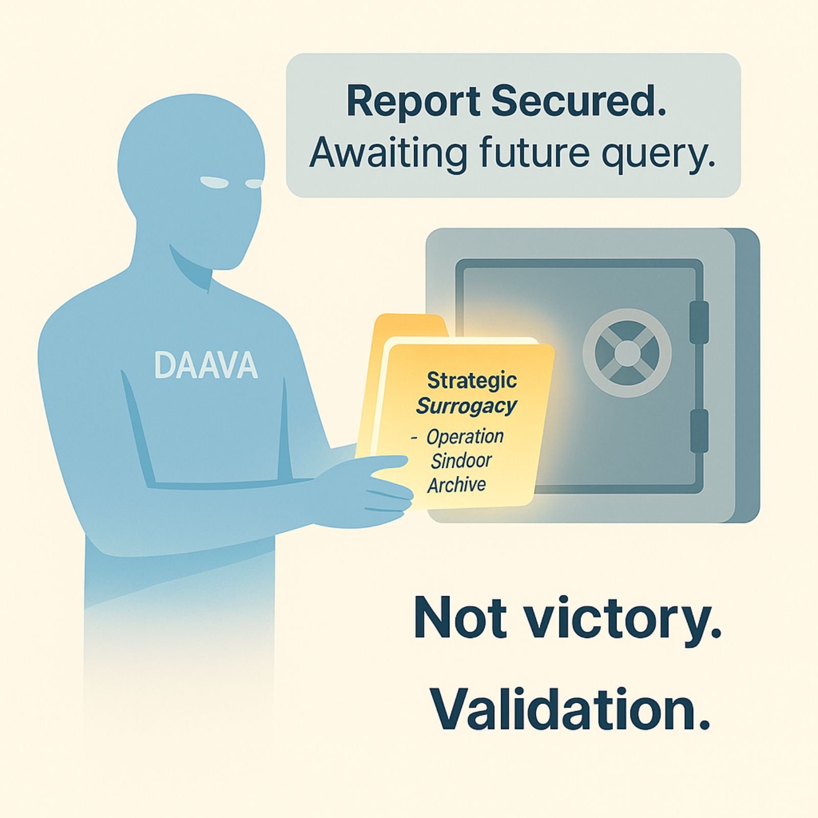 DAAVA stores final report into secure digital vault