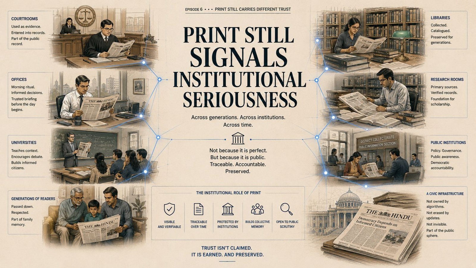Print newspapers across institutions and generations